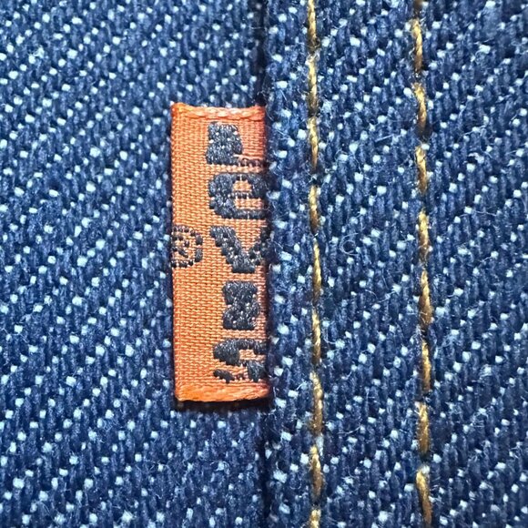 Vintage 1970s Levi’s 684 Big Bells Blue Jeans, Orange Tab, 37.5x30.5, Deadstock - Picture 6 of 11